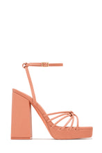 Load image into Gallery viewer, Lelia Platform Block Heels - Coral
