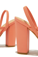 Load image into Gallery viewer, Emerie Slingback Block High Heels - Coral
