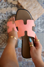 Load image into Gallery viewer, Women Holding Coral Slip On Sandals
