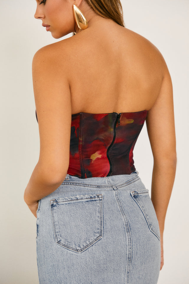 Load image into Gallery viewer, Mesh Strapless Top
