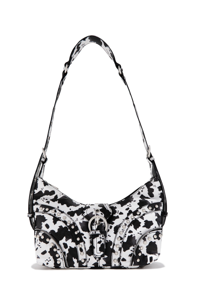 Load image into Gallery viewer, Elley Studded Shoulder Bag - Cow
