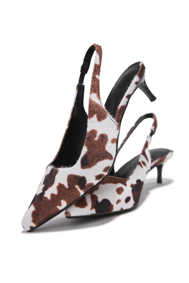 Load image into Gallery viewer, Kiley Mid Heel Slingback Pumps - Cow
