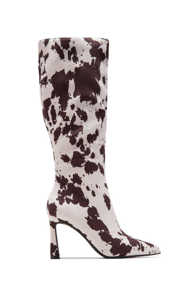Load image into Gallery viewer, Kymmie Below The Knee Heel Boots - Cow
