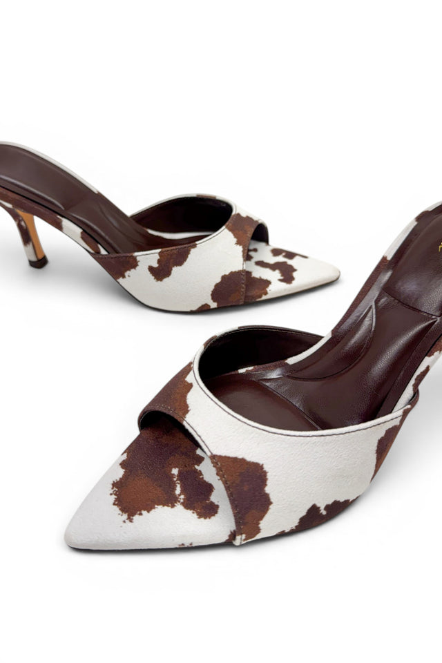 Load image into Gallery viewer, Annayely Single Sole Pointed Toe Heels - Cow
