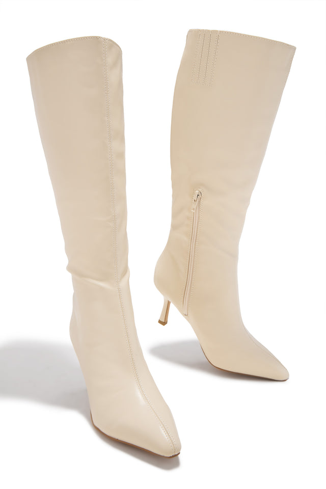 Load image into Gallery viewer, Jaylin Mid Heel Boots - Cream
