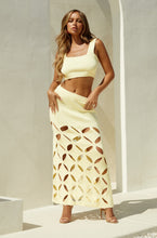 Load image into Gallery viewer, Yellow Two Piece Skirt and Top Set
