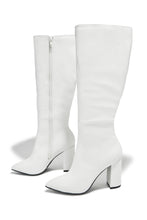 Load image into Gallery viewer, Darcy Block Heel Boots - White
