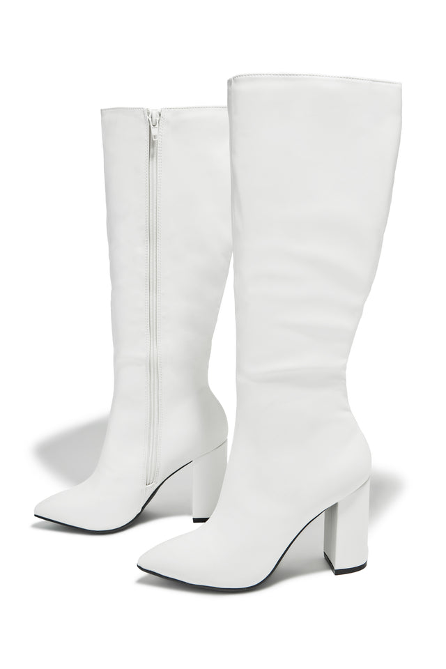 Load image into Gallery viewer, Darcy Block Heel Boots - White
