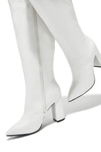 Load image into Gallery viewer, Darcy Block Heel Boots - White
