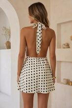 Load image into Gallery viewer, Debora Polka Dot Halter Mini Dress - Ivory
