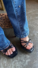 Load image into Gallery viewer, Denaya Ankle Strap Mid Heels - Black
