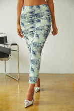 Load image into Gallery viewer, Denim Mesh Print High Waist Maxi Skirt
