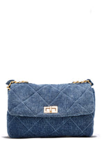 Load image into Gallery viewer, Britney Quilted Denim Crossbody Bag - Denim
