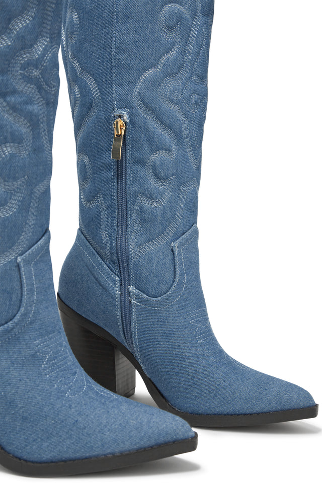 Load image into Gallery viewer, Blue Cowgirl Boots
