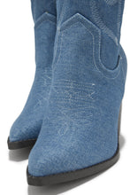 Load image into Gallery viewer, Blue Denim Cowgirl Boots
