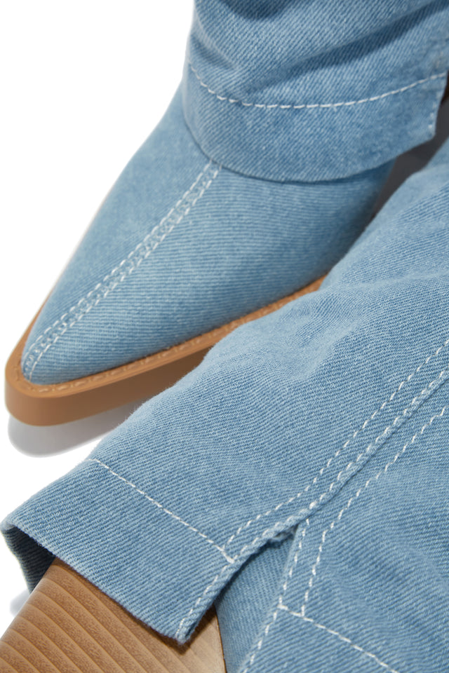 Load image into Gallery viewer, Western Cowgirl Denim Boot
