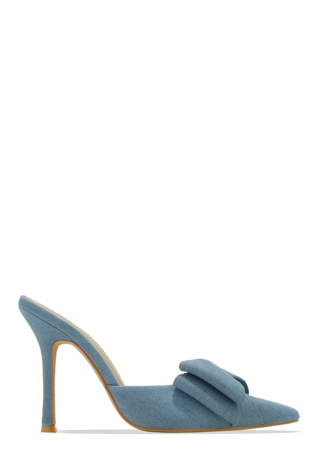 Load image into Gallery viewer, Slip On Denim Mules

