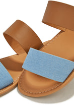 Load image into Gallery viewer, Denim Open Toe Slip On Sandals
