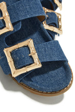 Load image into Gallery viewer, Vacation Denim Slip On Sandal
