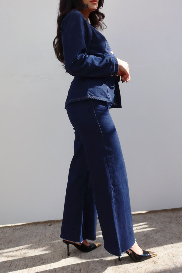 Load image into Gallery viewer, Becca Wide Leg Jean Pant - Denim
