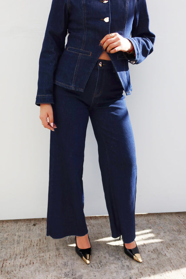 Load image into Gallery viewer, Becca Wide Leg Jean Pant - Denim
