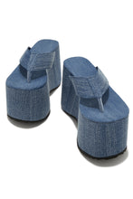 Load image into Gallery viewer, Medium Blue Denim Sandals
