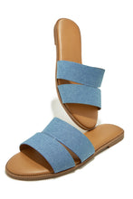 Load image into Gallery viewer, Denim Slip On Sandals
