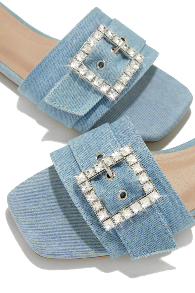 Load image into Gallery viewer, Embellished Buckle Sandals

