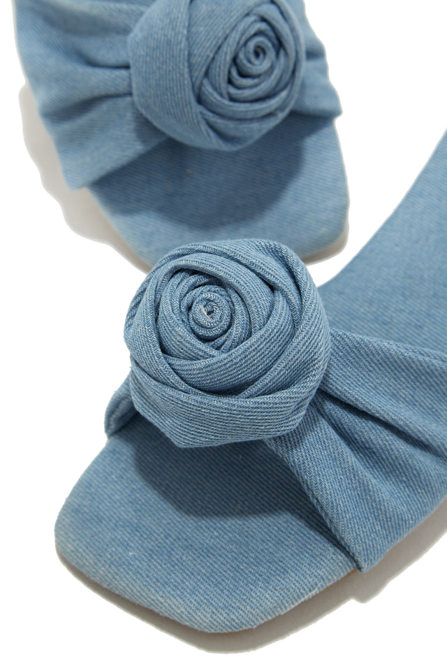 Load image into Gallery viewer, Denim Blue Slide Sandals
