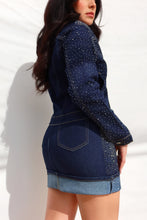 Load image into Gallery viewer, Selena Embellished Jacket - Denim
