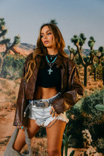 Load image into Gallery viewer, Brown Bomber PU Jacket
