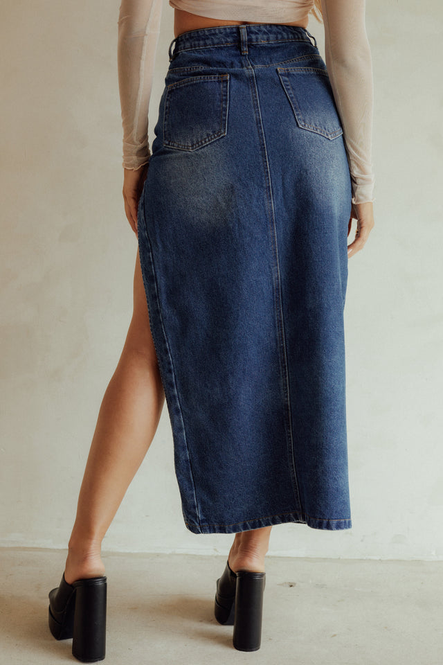 Load image into Gallery viewer, Blue Denim Skirts
