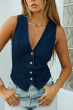 Load image into Gallery viewer, Tailored Denim Vest
