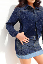 Load image into Gallery viewer, Selena Embellished Jacket - Denim
