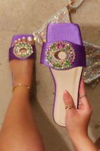 Load image into Gallery viewer, Women Holding Purple Embellished Flats
