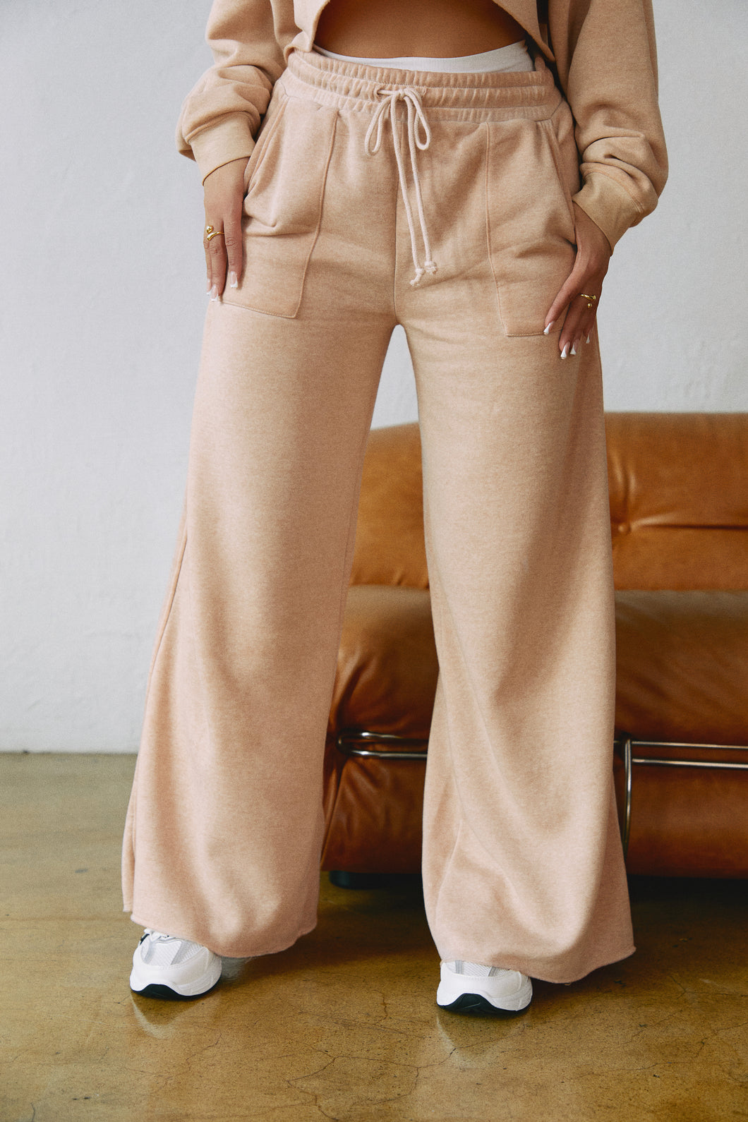 Nude Wide Leg Jogger Pant