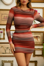 Load image into Gallery viewer, Long Sleeve Mesh Mini Dress
