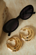 Load image into Gallery viewer, Gold-Tone Hoop Earrings with Sunglasses
