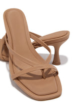 Load image into Gallery viewer, Elena Mid Heel Mules - Camel
