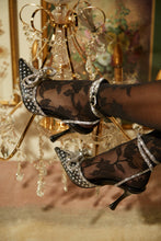 Load image into Gallery viewer, Elina Embellished Ankle Strap Pumps - Black

