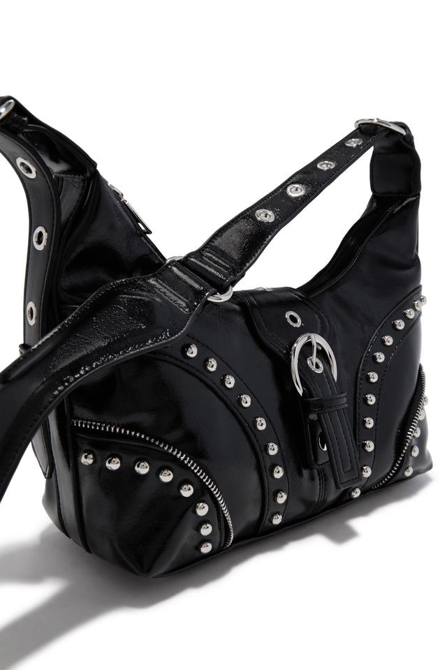 Load image into Gallery viewer, Elley Studded Shoulder Bag - Black
