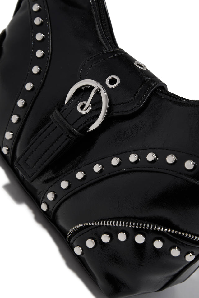 Load image into Gallery viewer, Elley Studded Shoulder Bag - Black
