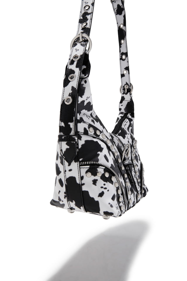 Load image into Gallery viewer, Elley Studded Shoulder Bag - Cow
