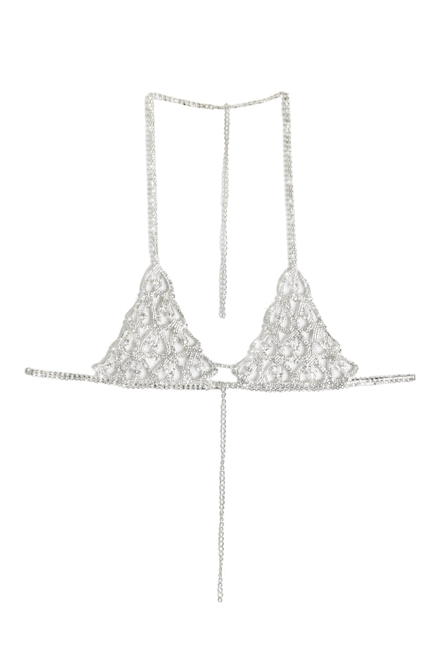 Miss Lola  Renaissance Silver Embellished Bra Top – MISS LOLA