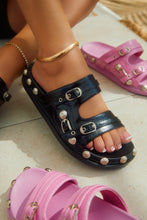Load image into Gallery viewer, Erika Slip On Sandals - Black

