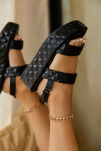 Load image into Gallery viewer, Women wearing Black Platform Sandals
