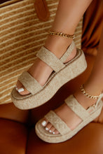 Load image into Gallery viewer, Natural Platform Sandals
