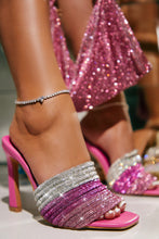 Load image into Gallery viewer, Feeling Myself Embellished High Heel Mules - Pink
