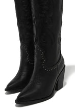 Load image into Gallery viewer, Festival Season Cowgirl Boots - Black
