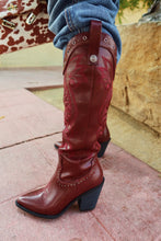 Load image into Gallery viewer, Festival Season Cowgirl Boots - Wine
